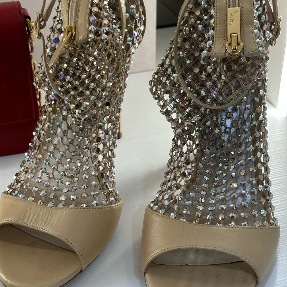 Rene Caovilla gold and Silver Mesh Heels - Picture 3 of 11